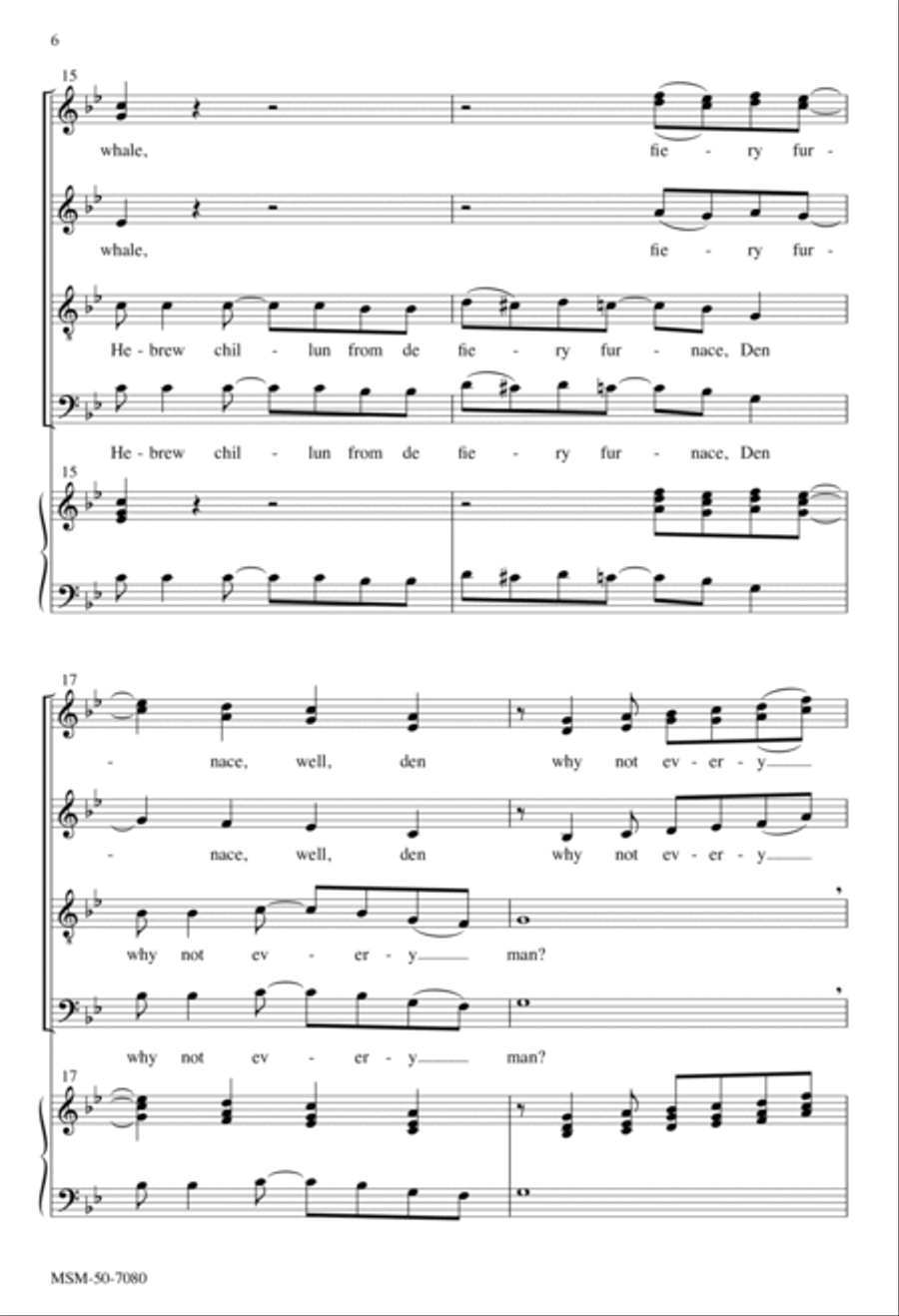 Didn' My Lord Delivuh Daniel? 4-Part scores gallery preview page 6