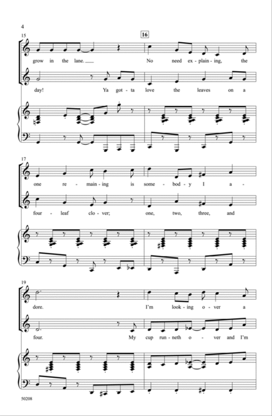Four-Leaf Clover Choir scores gallery preview page 3
