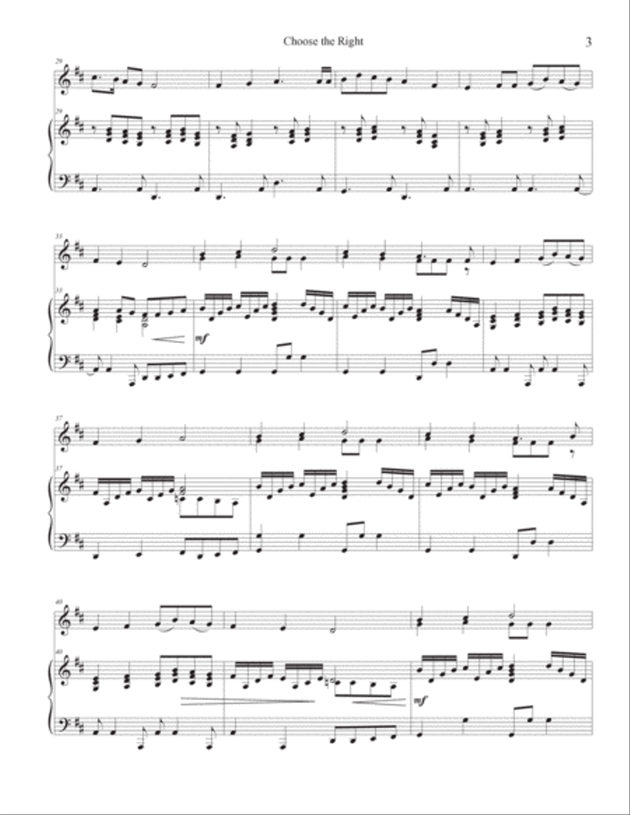 Choose the Right - Easy Piano Duet Easy Piano scores gallery preview page 3