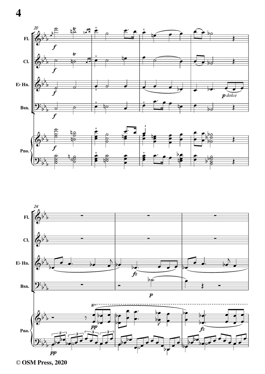 Spohr-Quintet,Op.52,for Piano and Winds Piano Solo scores gallery preview page 6