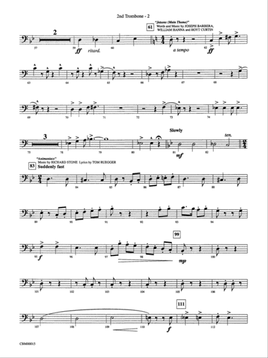 Cartoon Carnival (Medley): 2nd Trombone Concert Band scores gallery preview page 2