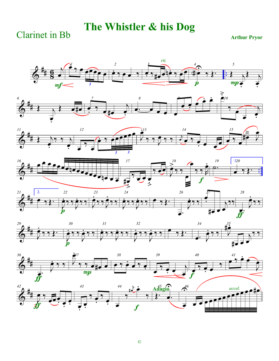 A Whistler and his Dog Woodwind Quintet scores gallery preview page 5