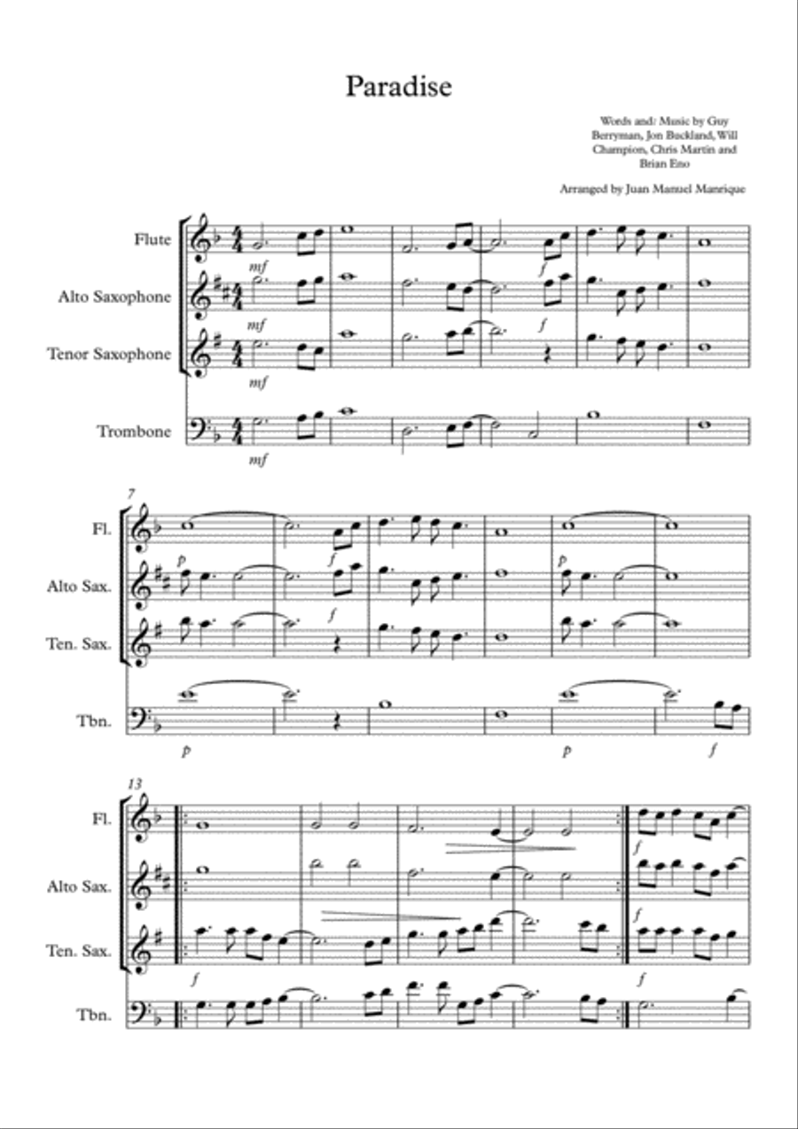 Paradise Small Ensemble scores gallery preview page 2