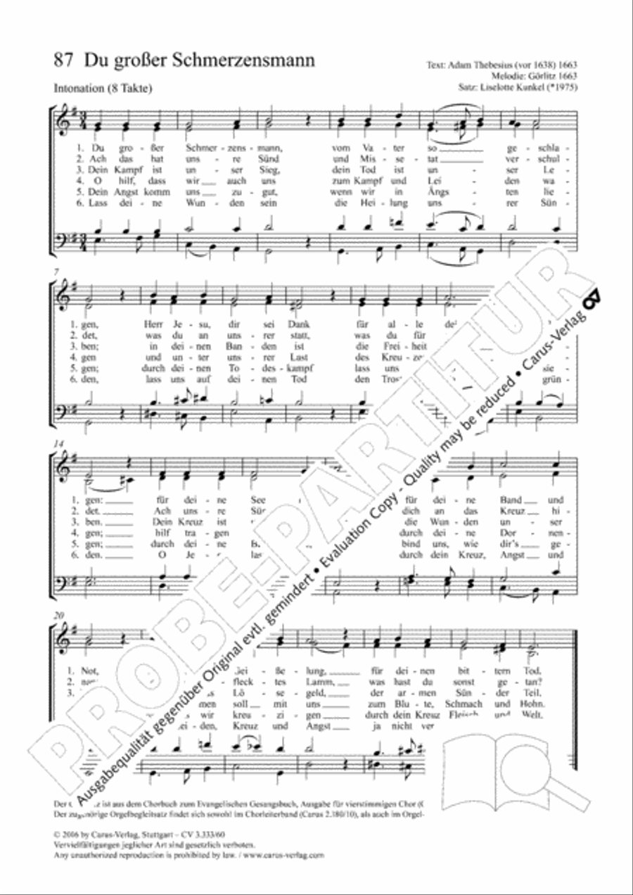 Du grosser Schmerzensmann 4-Part scores gallery preview page 2