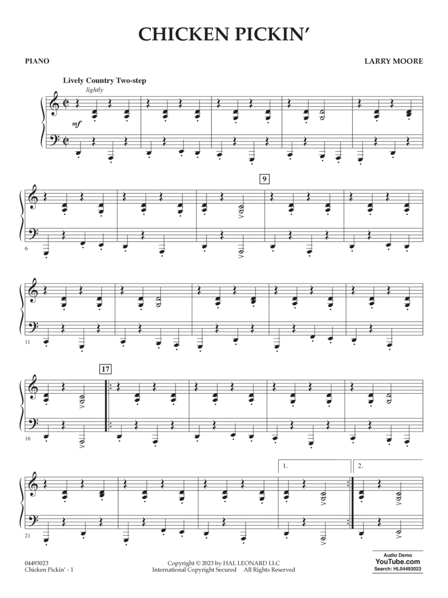 Chicken Pickin' - Piano Chicken Pickin' - Piano String Orchestra scores gallery preview page 1