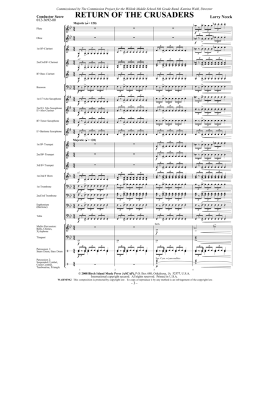 Return of the Crusaders Concert Band scores gallery preview page 2