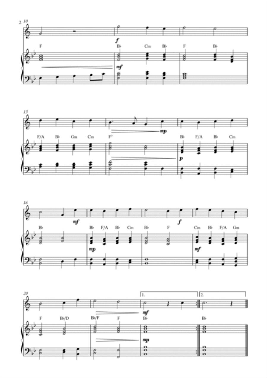 Adeste Fidelis B-Flat Trumpet scores gallery preview page 2