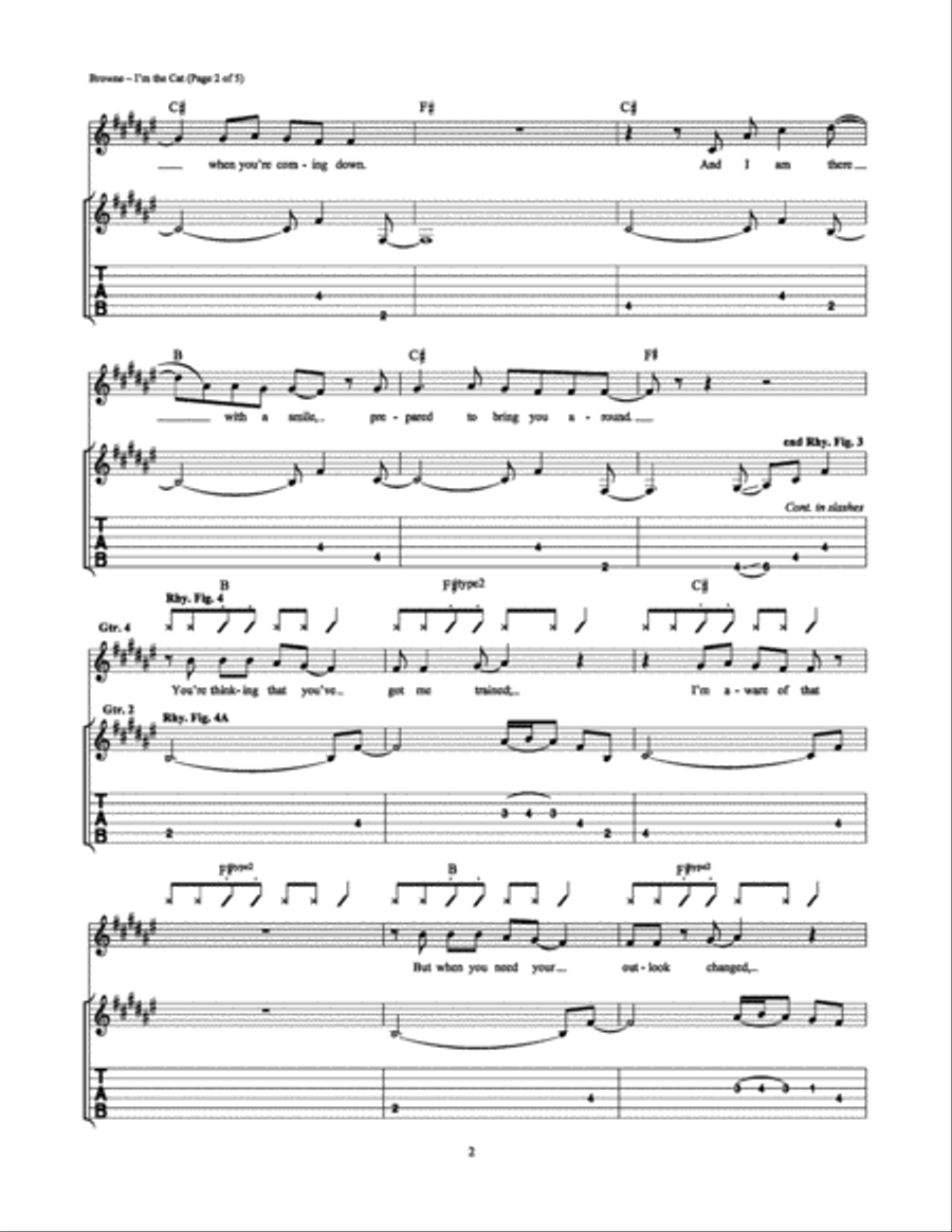 I'm the Cat I'm the Cat Electric Guitar scores gallery preview page 2