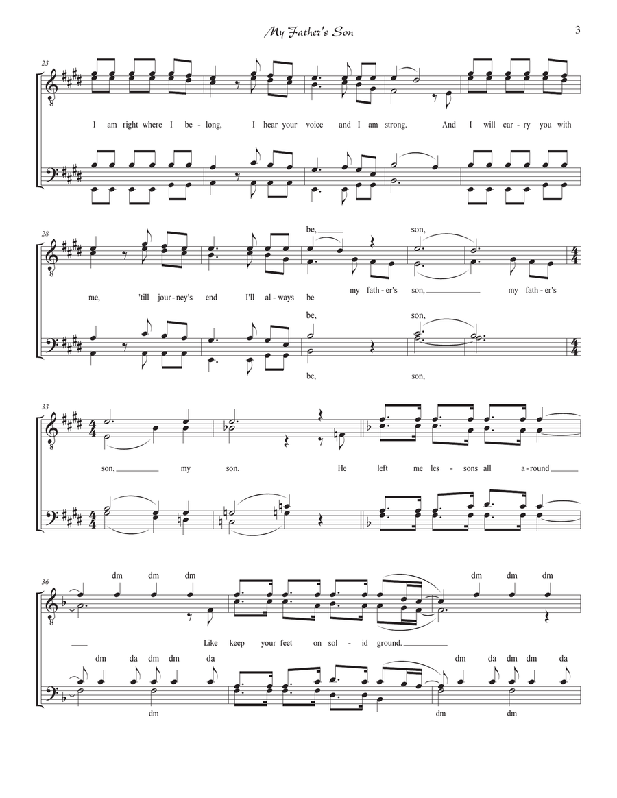 My Father's Son TTBB scores gallery preview page 3