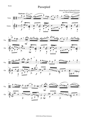 Passepied with variations for viola and guitar