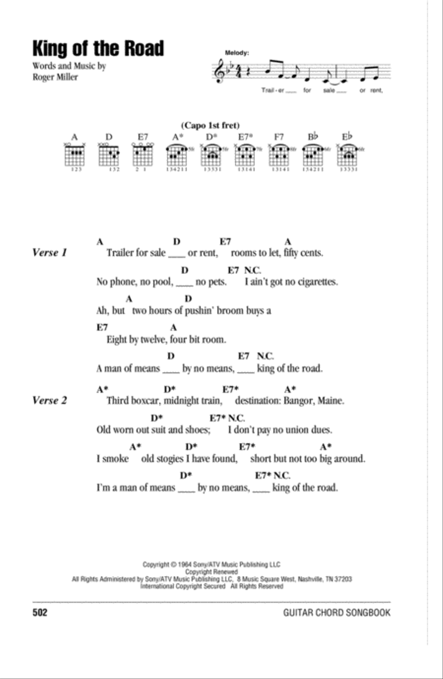 King Of The Road Electric Guitar scores gallery preview page 1