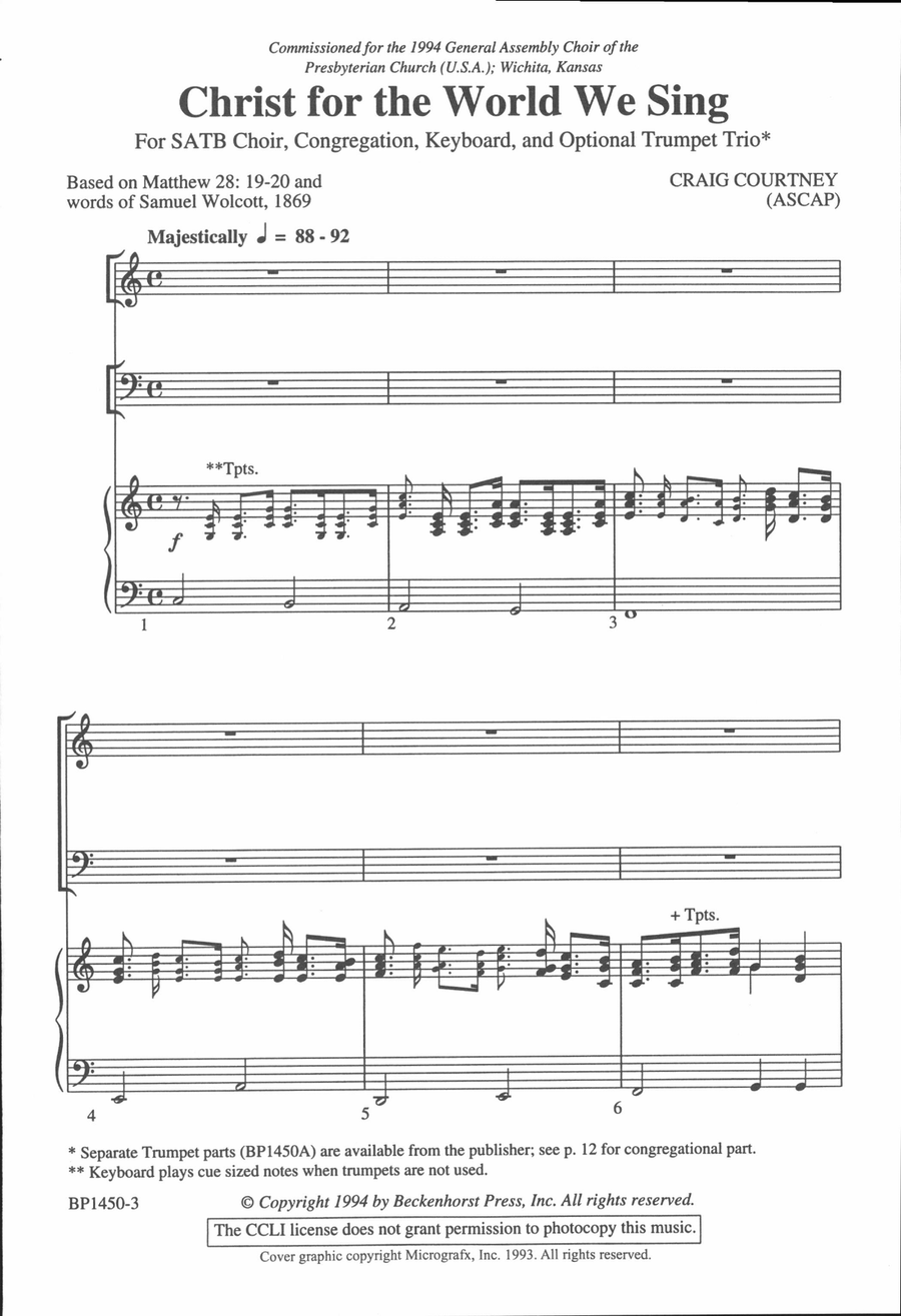 Christ for the World We Sing 4-Part scores gallery preview page 2