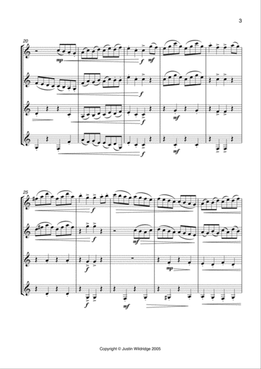 College Hornpipe College Hornpipe Woodwind Quartet scores gallery preview page 3