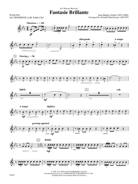 Fantasie Brillante: (wp) 2nd B-flat Trombone T.C.