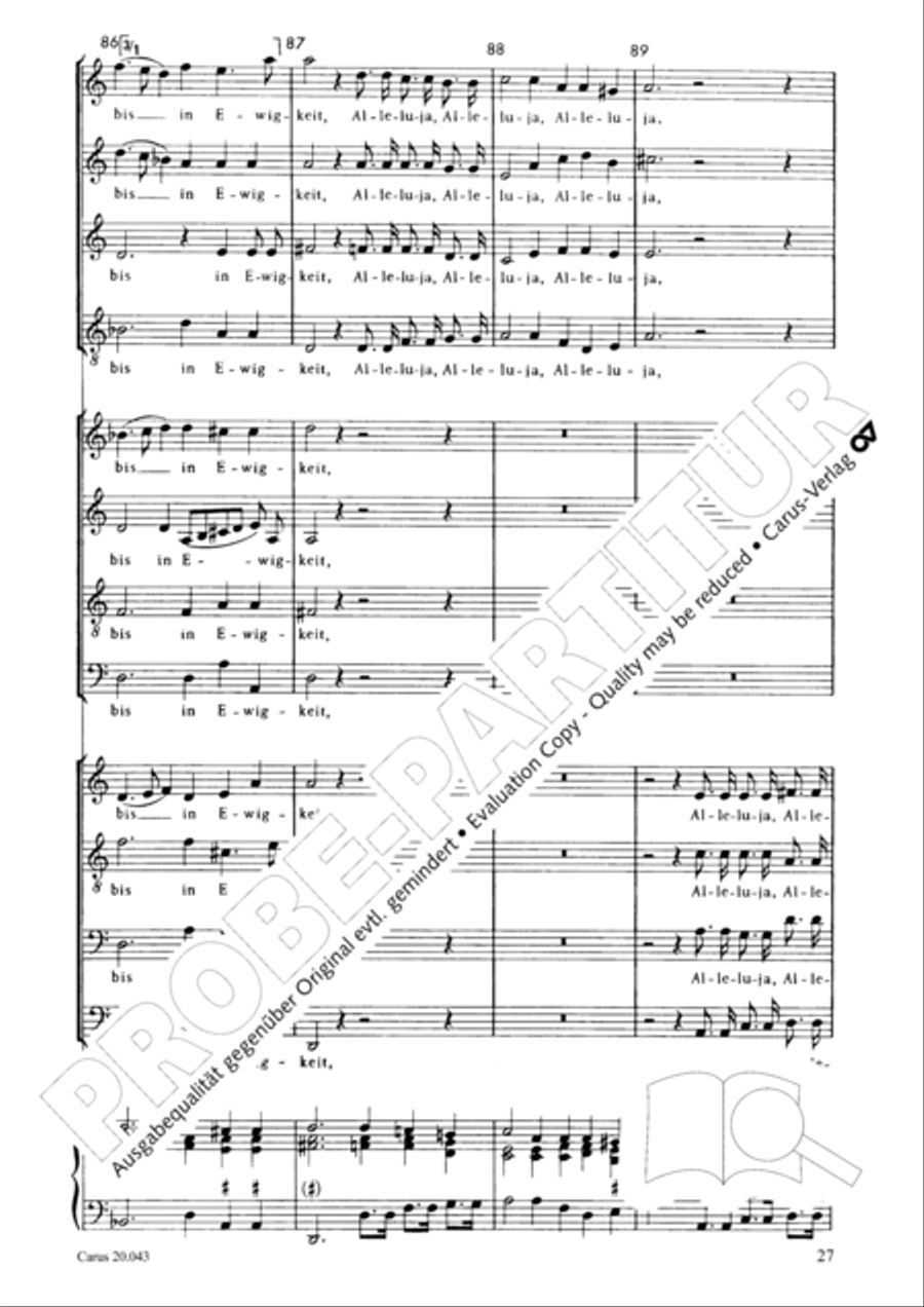 Nicht uns, Herr, sondern deinen Namen 4-Part scores gallery preview page 28