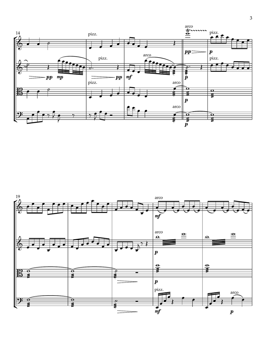 SAKURA - Cherry Blossoms String Quartet scores gallery preview page 4