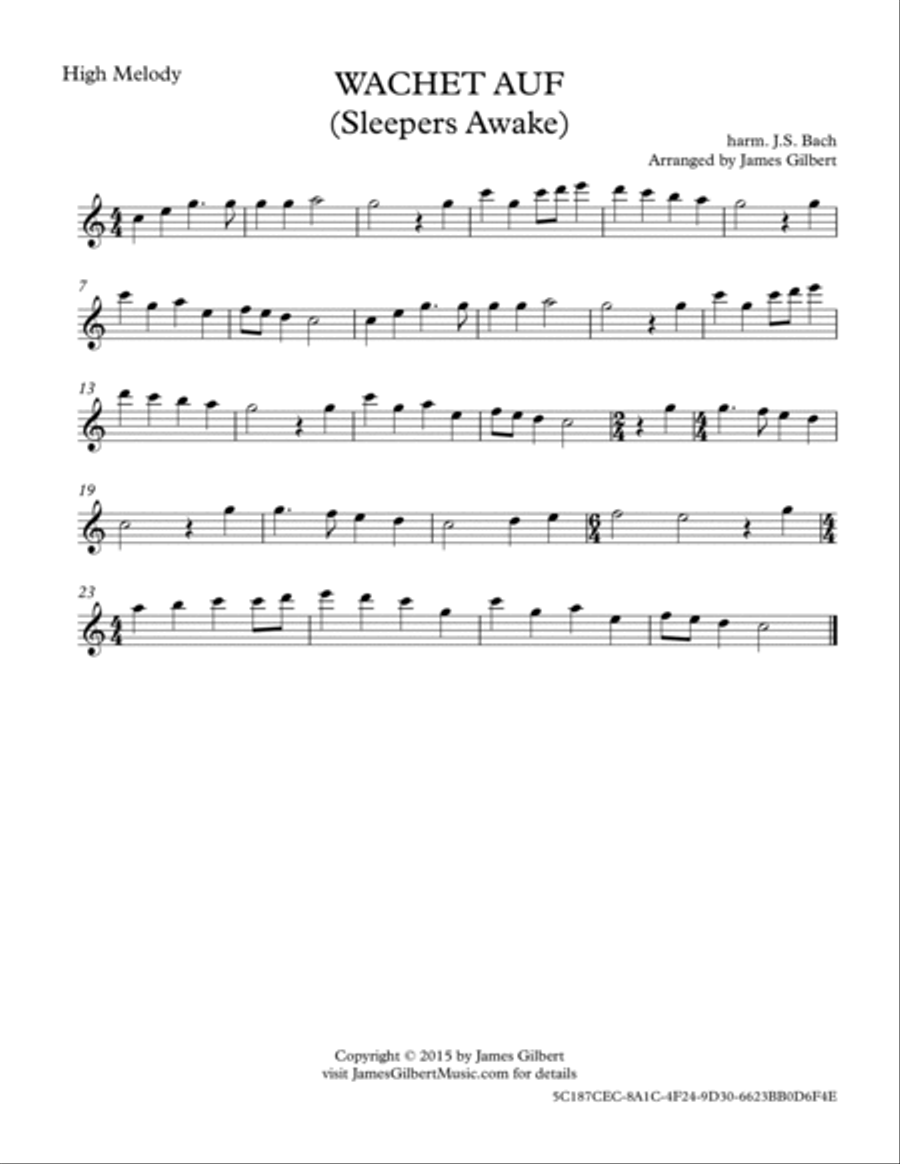 WACHET AUF (Sleepers, Awake) Small Ensemble scores gallery preview page 5