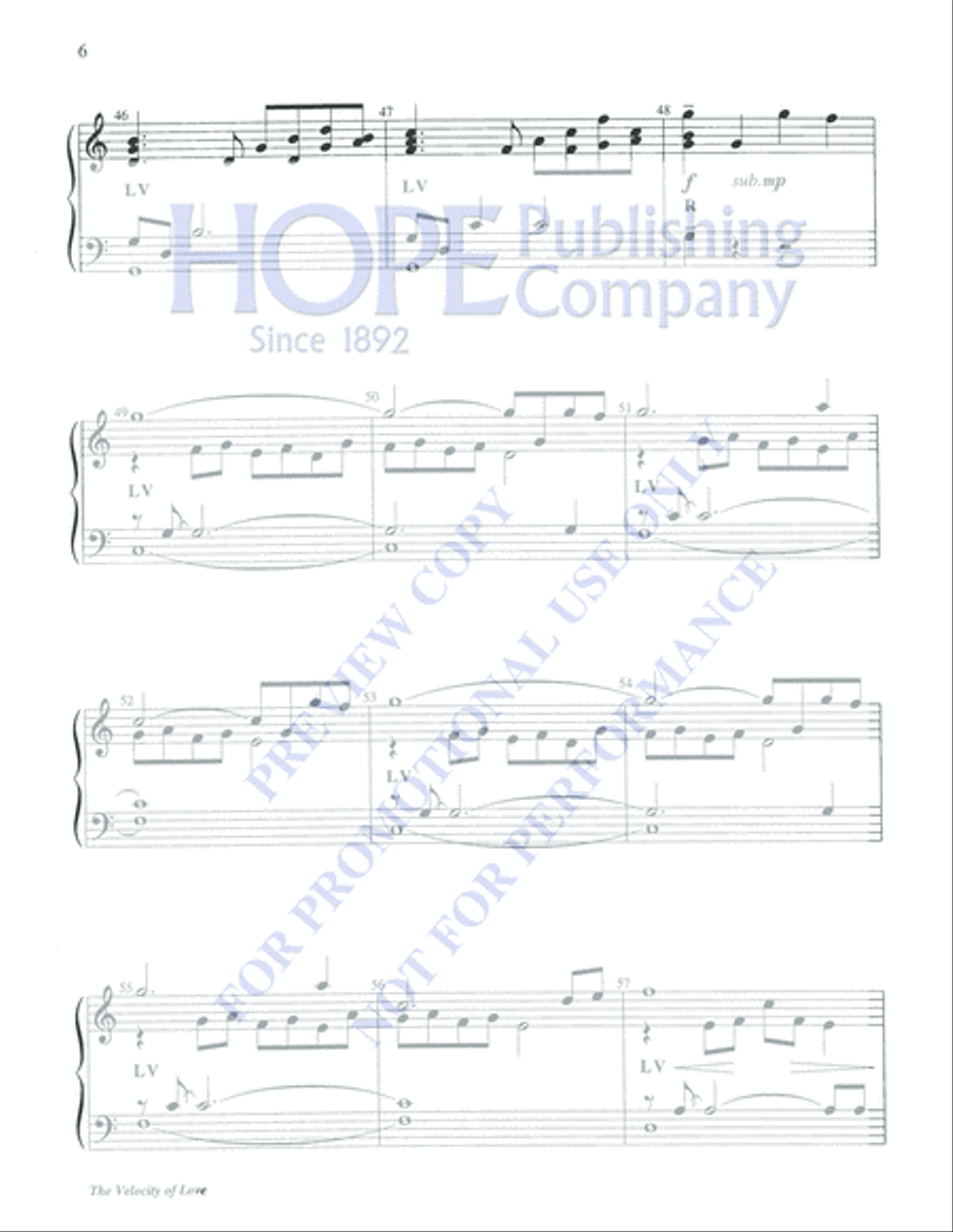 The Velocity of Love The Velocity of Love 5-Octaves scores gallery preview page 6