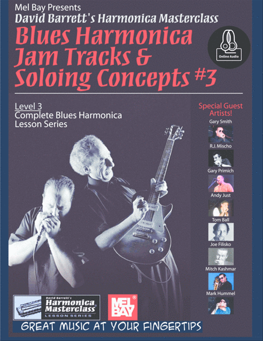 Blues Harmonica Jam Tracks & Soloing Concepts #3 Harmonica scores gallery preview page 1