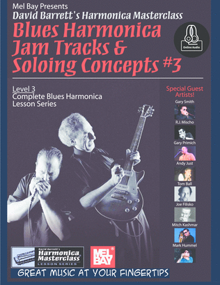 Book cover for Blues Harmonica Jam Tracks & Soloing Concepts #3