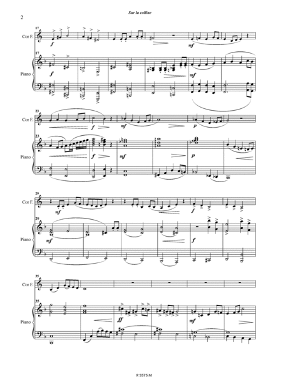 Sur la colline Horn scores gallery preview page 3