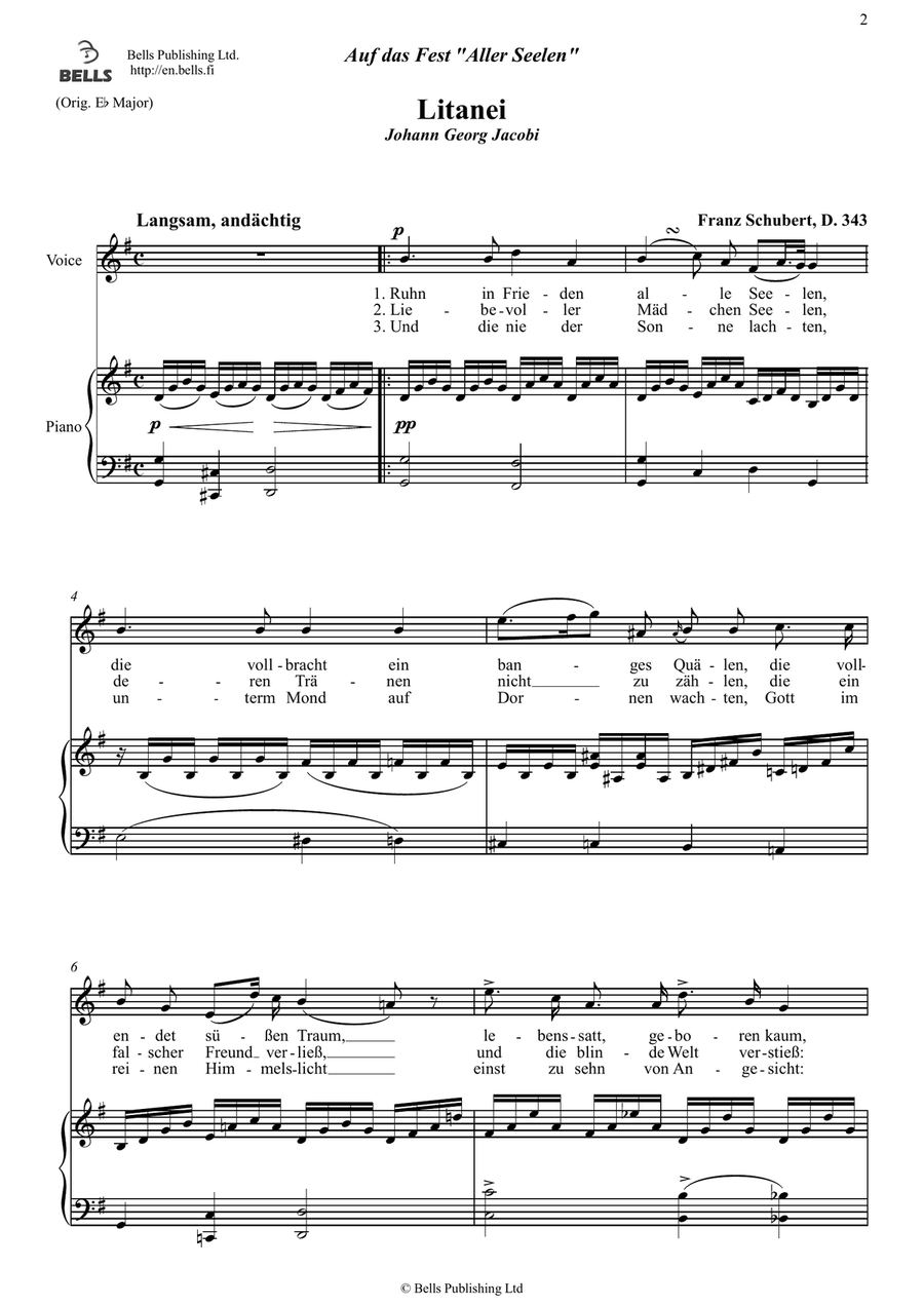 Litanei (D. 343) (G Major)