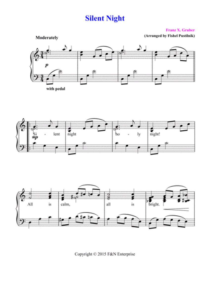 "Silent Night" for Piano image number null
