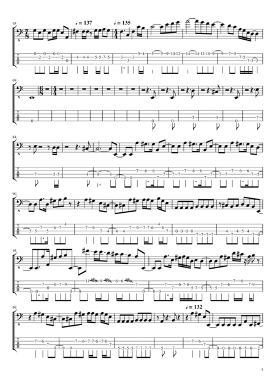 Cygnus X-1 Book Ii: Hemispheres Guitar Tablature scores gallery preview page 3