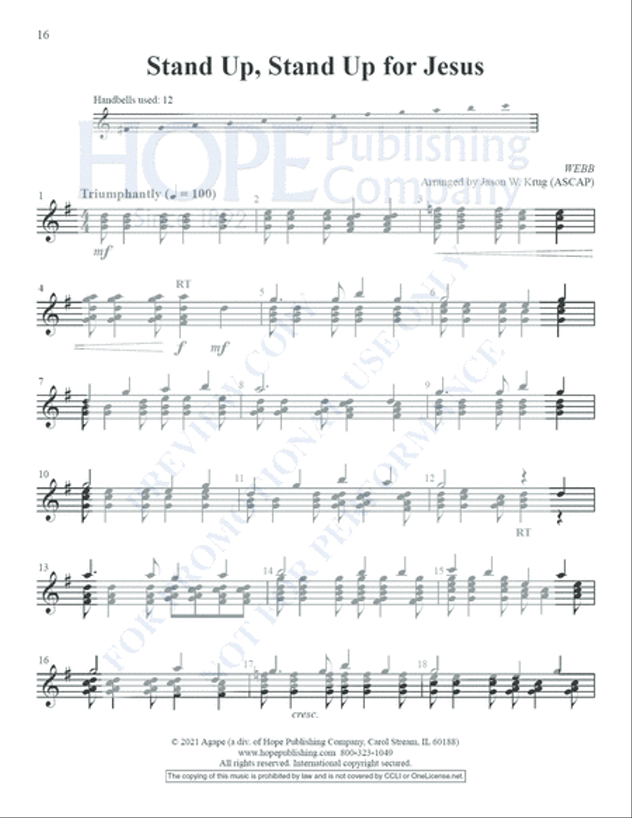 Small But Mighty Vol 1 for 12 Bells Handbell Choir scores gallery preview page 17