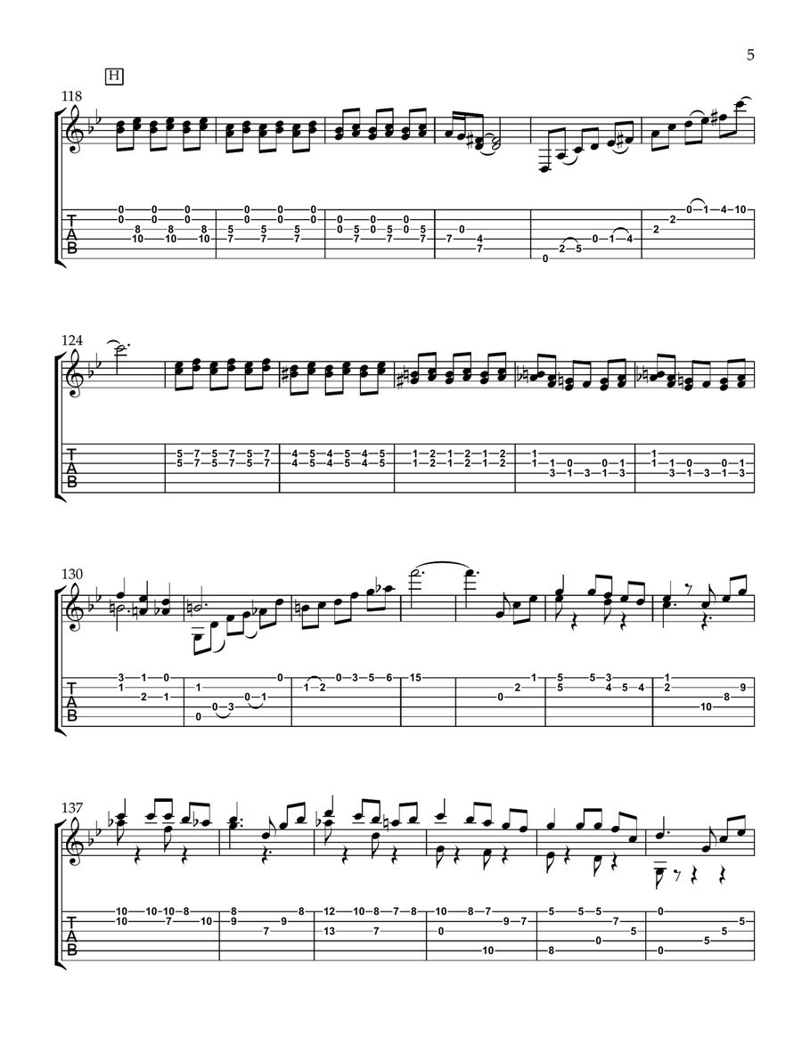 Merry-Go-Round Of Life Merry-Go-Round Of Life Guitar Solo scores gallery preview page 5