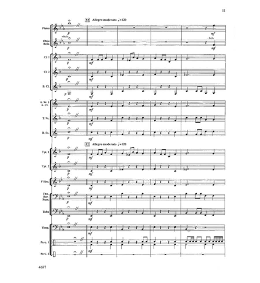 High Falls Overture Concert Band scores gallery preview page 12