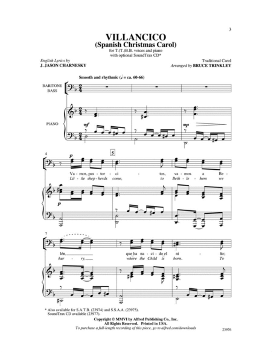 Villancico Villancico Men's Choir scores gallery preview page 2