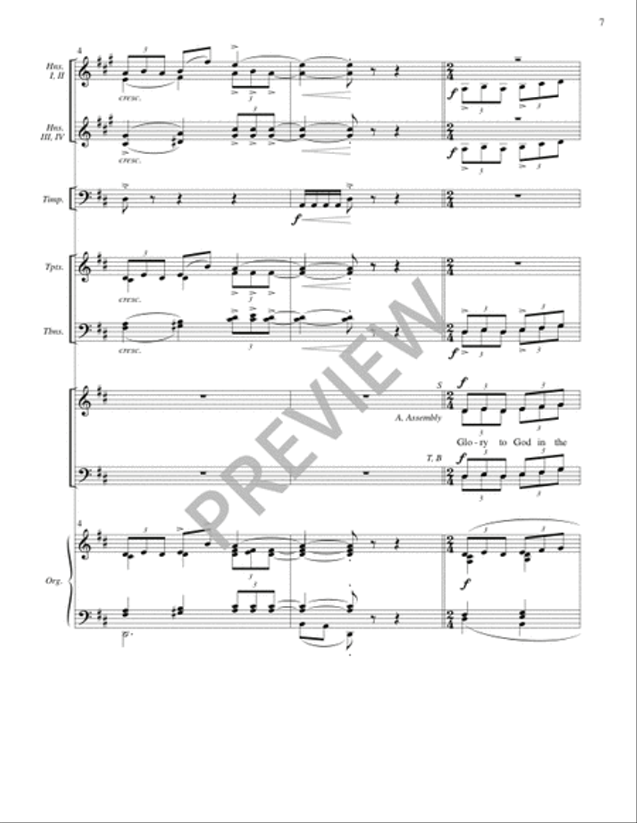Mass for the City (Full Score) 4-Part scores gallery preview page 7