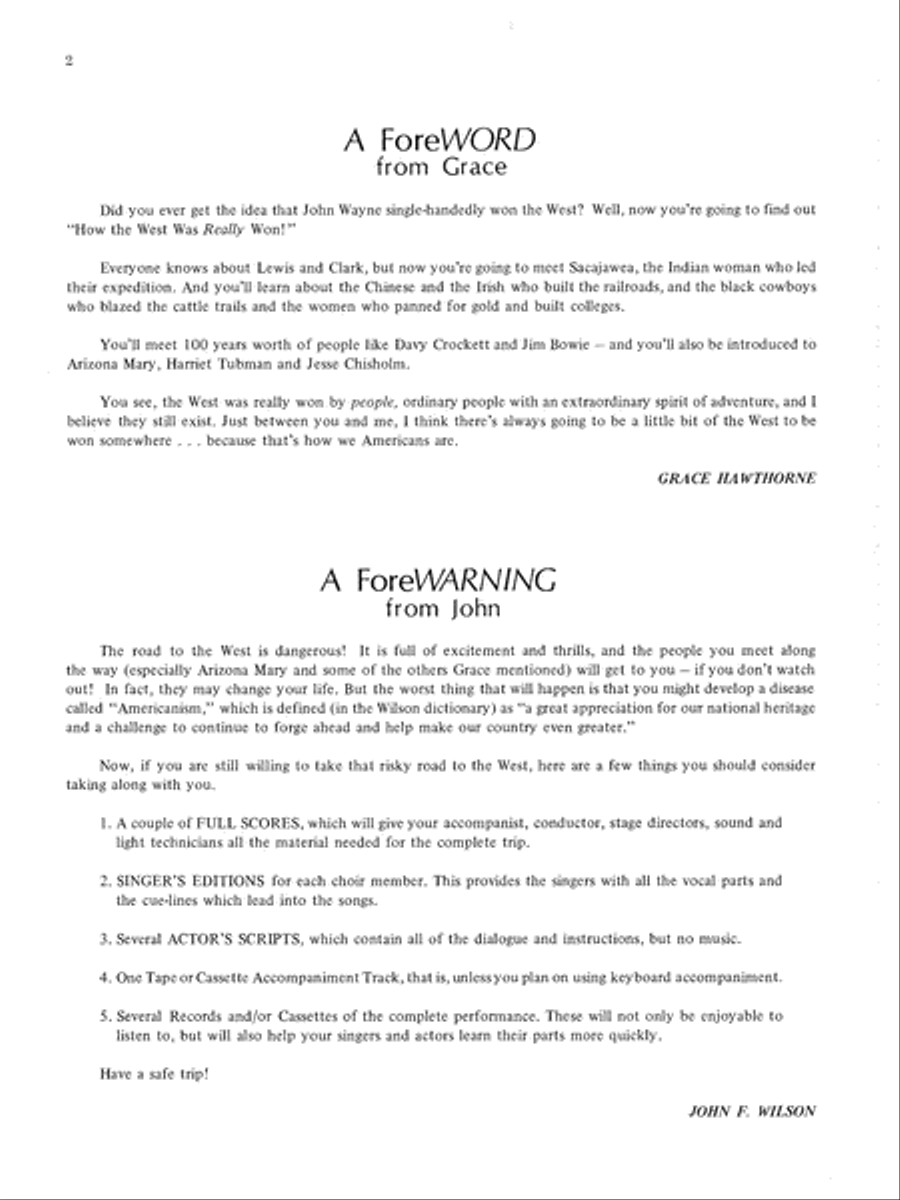 How the West Was Really Won Unison Choir scores gallery preview page 4