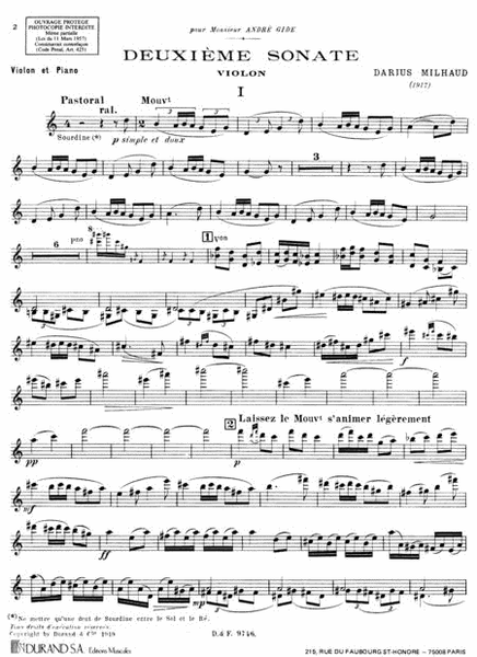 Sonata No. 2 for Violin and Piano image number null