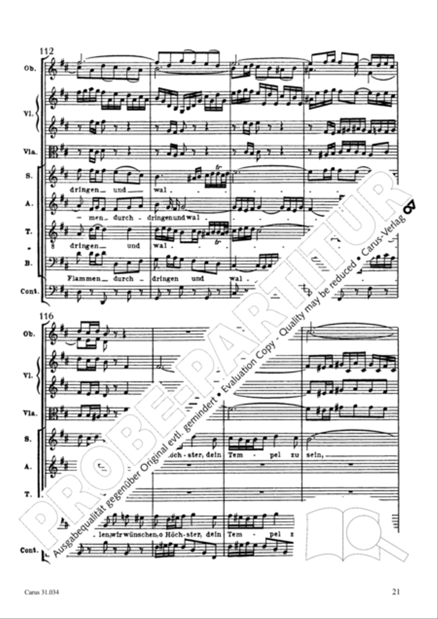 O fire everlasting (O ewiges Feuer, o Ursprung der Liebe) ATB scores gallery preview page 36