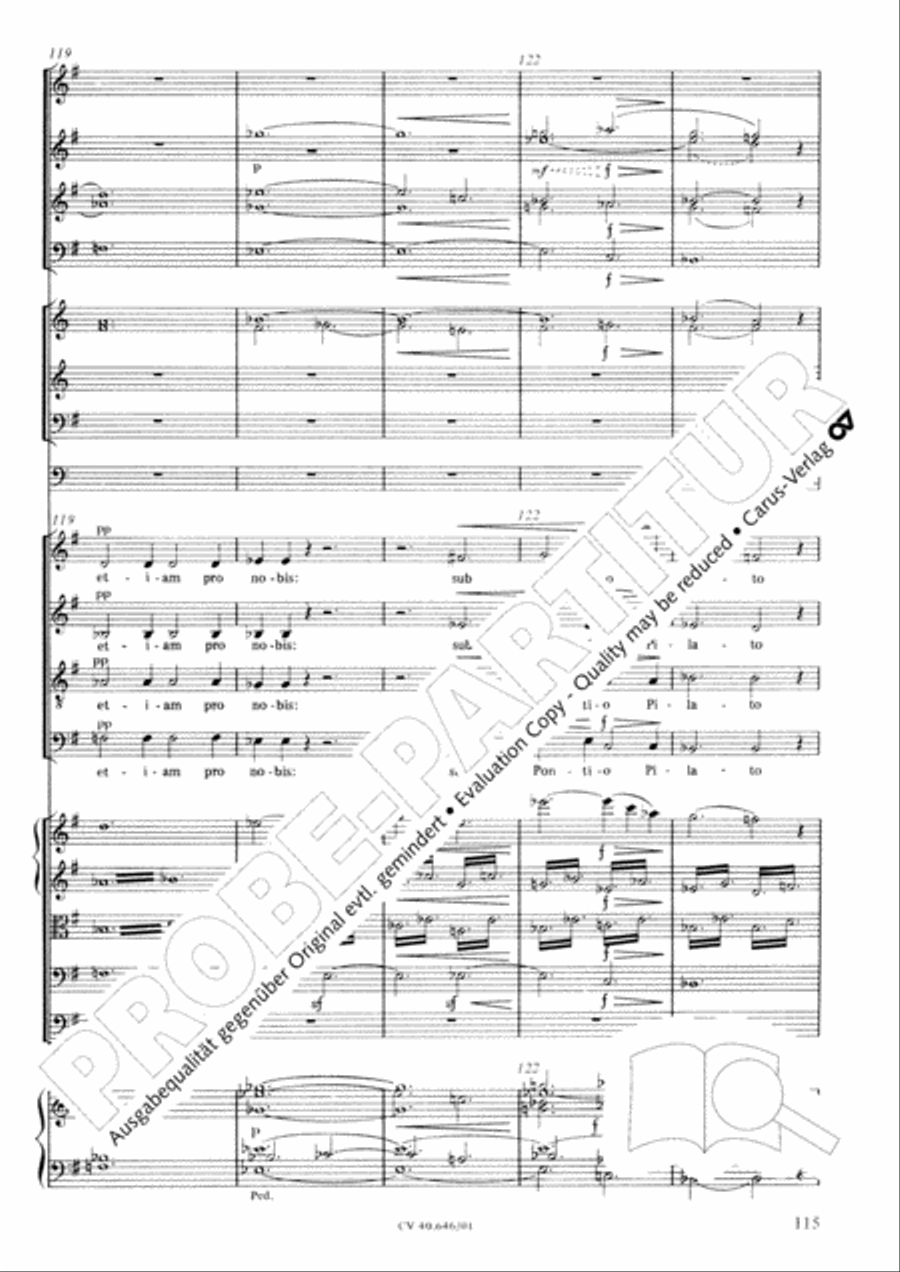 Mass in A Major (2 versions) STB scores gallery preview page 126