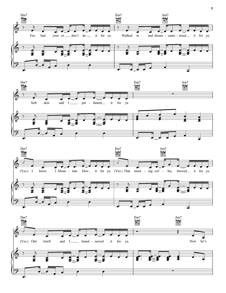Espresso Piano, Vocal, Guitar scores gallery preview page 3