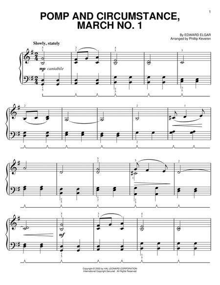 Pomp And Circumstance, March No. 1 (from Forrest Gump) (arr. Phillip Keveren)