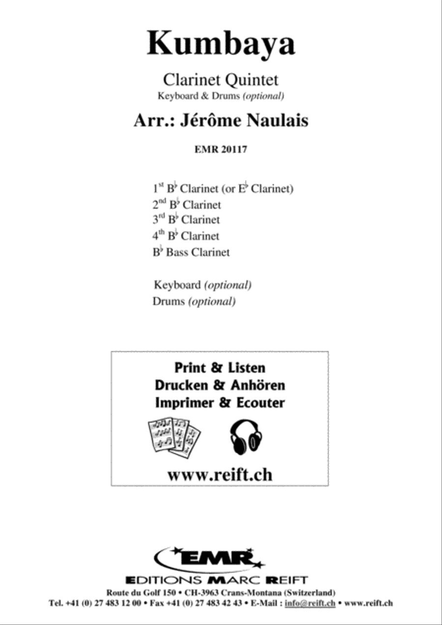 Kumbaya Kumbaya Clarinet Quintet scores gallery preview page 2
