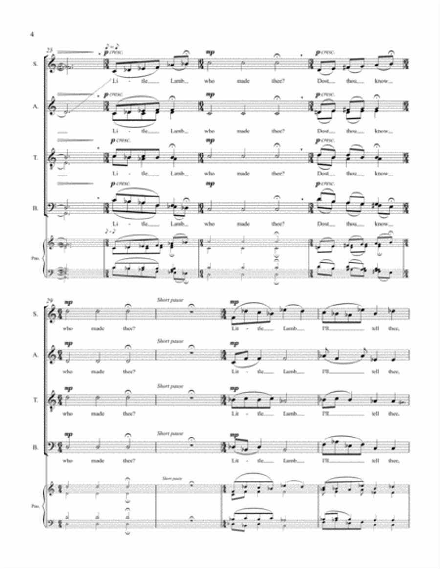 The Lamb 4-Part scores gallery preview page 6