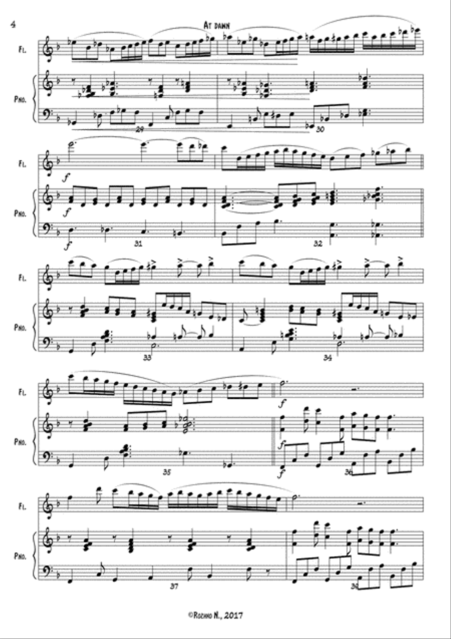 At Dawn Flute Solo scores gallery preview page 5