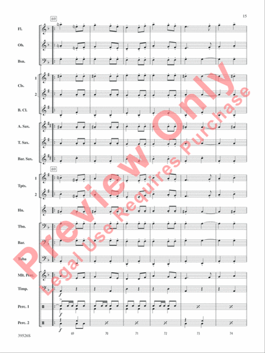 Korobushka Concert Band scores gallery preview page 15