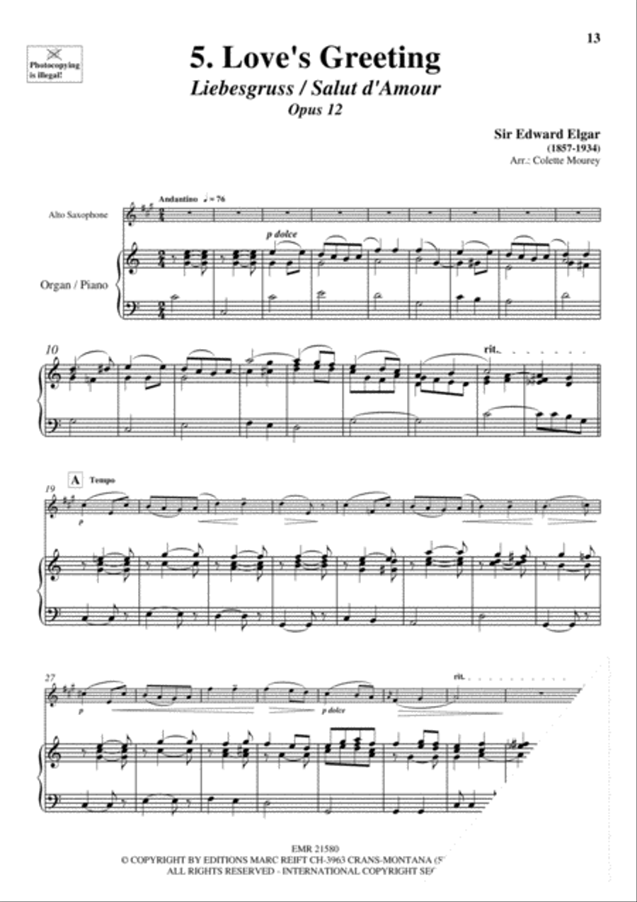 20 Greatest Wedding Solos Alto Saxophone scores gallery preview page 7