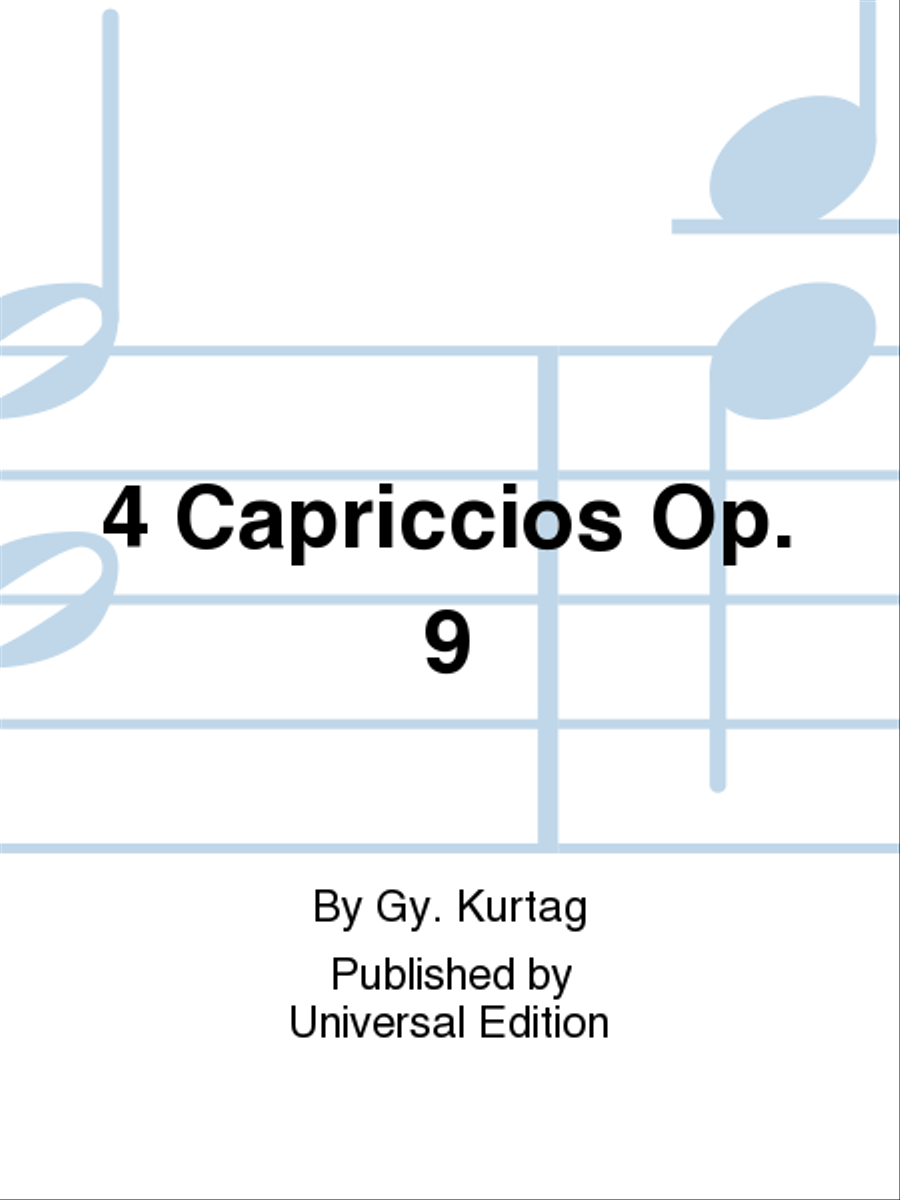 4 Capriccios Op. 9 School and Community scores gallery preview page 1
