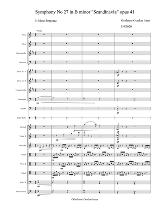 Symphony No 27 in B minor "Scandinavia" Opus 41 - 3rd Movement (3 of 5) - Score Only