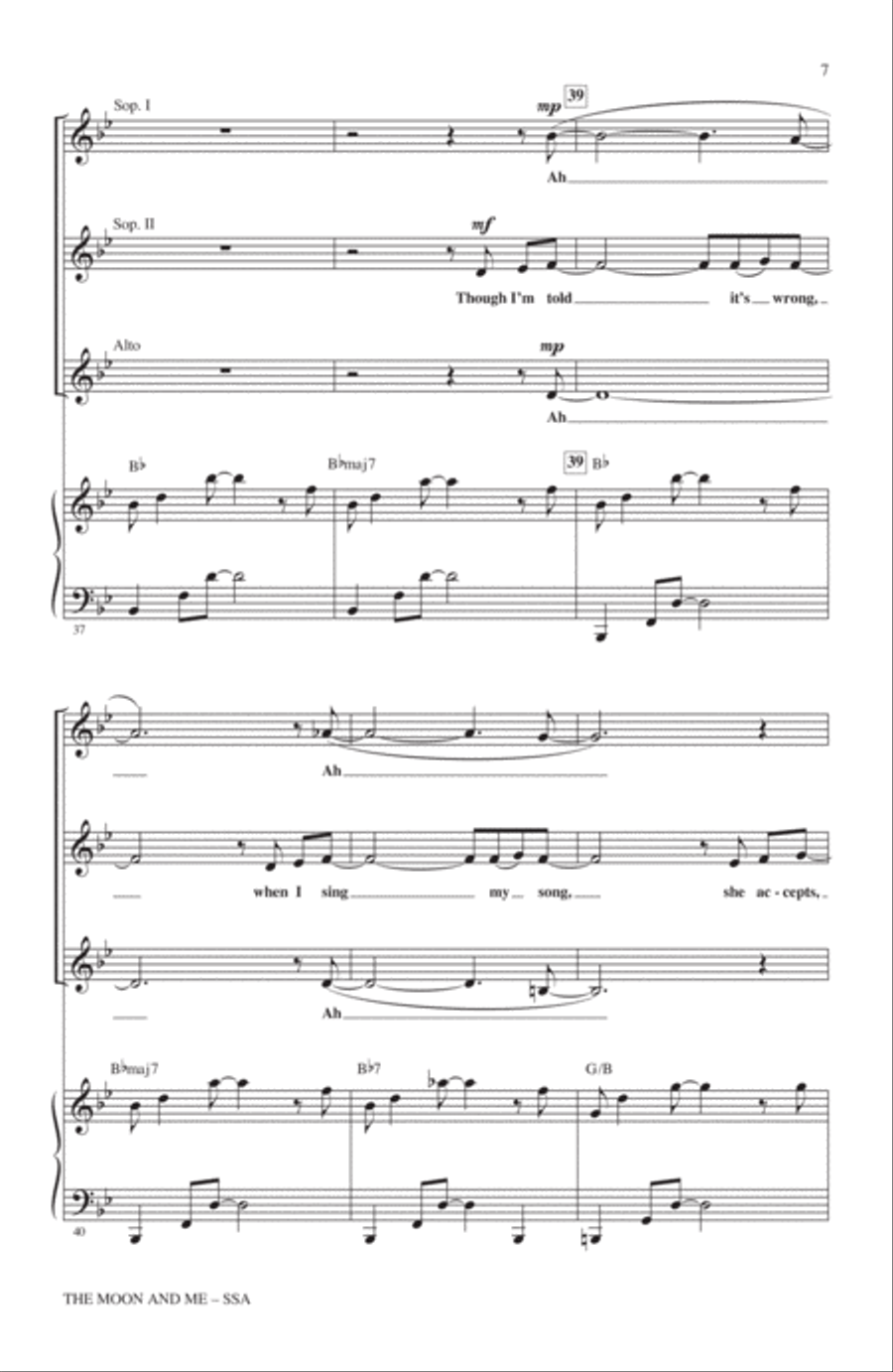 The Moon And Me The Moon And Me SSA scores gallery preview page 6