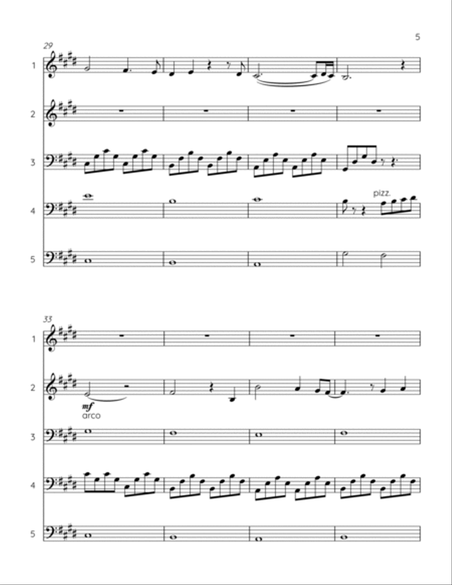 My Heart Will Go On (love Theme From 'titanic') String Quintet scores gallery preview page 5