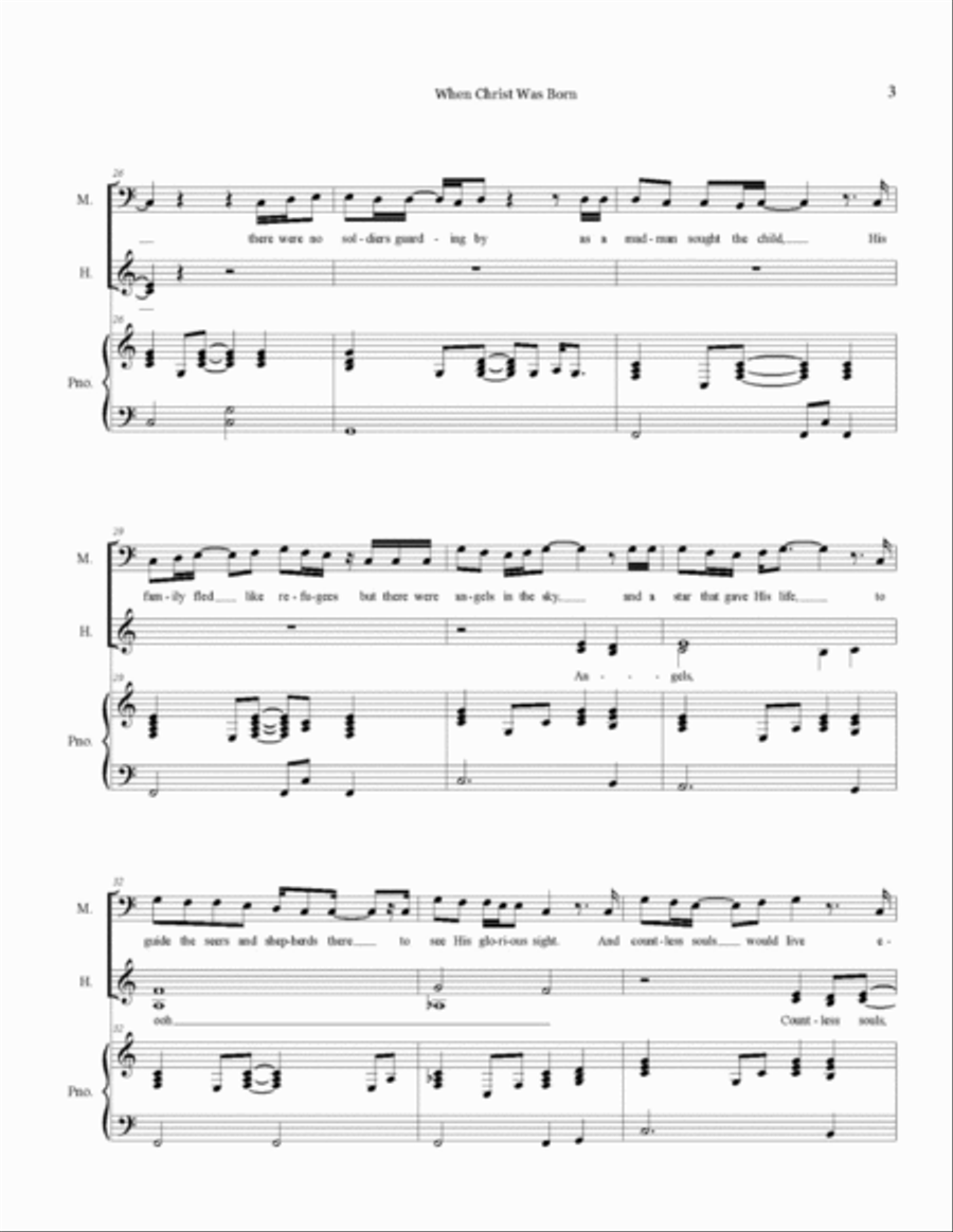 When Christ was Born When Christ was Born Piano, Vocal, Guitar scores gallery preview page 4