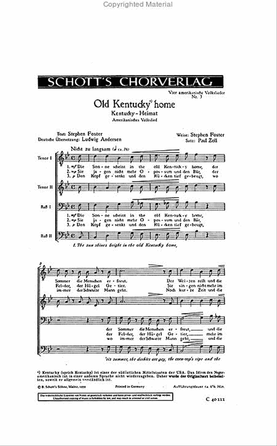 Old Kentucky Home TTBB scores gallery preview page 2